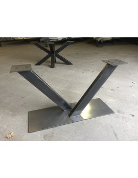 Tischgestell Metall Industriedesign, Tischgestell grau Industrie Metall, Breite 123 cm