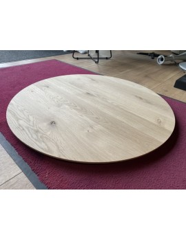 Tischplatte rund Eiche massiv, Tischplatte rund Eiche, Durchmesser 80 cm
