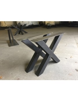 Tischgestell Metall Industriedesign, Tischgestell grau Industrie Metall
