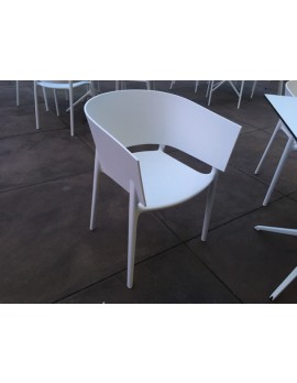Stuhl weiß aus Kunststoff, Gartenstuhl weiß