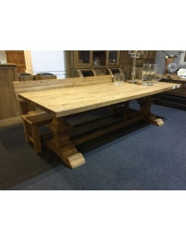 Esstisch Massivholz, Klostertisch Holz vintage, Holztisch Landhaus, Tisch Massivholz, Breite 240 cm