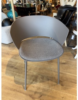 Stuhl gepolstert taupe, Besucherstuhl taupe gepolstert