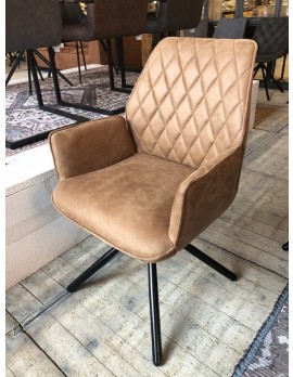 Stuhl mit Armlehne, Stuhl cognac, Drehstuhl cognac