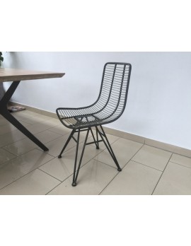 Stuhl grau Metall, Metall Stuhl grau