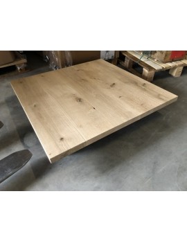 Tischplatte Eiche massiv, Tischplatte quadratisch Eiche, Maße 100x100 cm