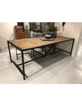 Tisch Industriedesign Metall, Esstisch Metall Industrie, Tisch Landhaus Metall, Breite 180 cm