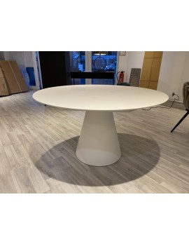 Tisch rund weiß , Esstisch rund modern weiß, Konferenztisch rund weiß, Durchmesser 150 cm