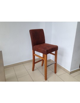 Barstuhl braun Massivholz, Barhocker braun, Sitzhöhe: 74 cm