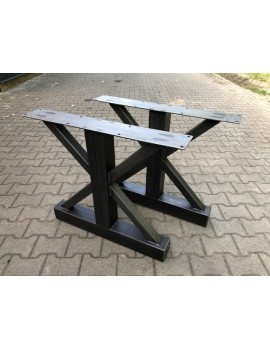 Tischgestell Metall Industriedesign, Tischgestell grau Industrie Metall