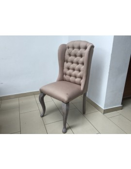 Stuhl taupe gepolstert in verschiedenen Farben, Stuhl mit Ring, Stuhl chesterfield