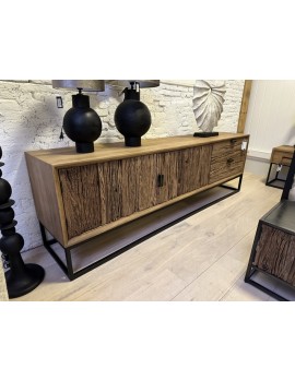 Sideboard Altholz, Anrichte braun Altholz, Fernseheschrank Altholz Industriedesign, Breite 240 cm