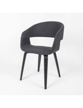 Stuhl gepolstert grau-schwarz, Stuhl Farbe grau