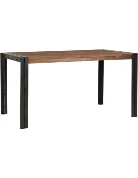 Esstisch Altholz, Esstisch Industriedesign, Teakholz, Breite 125 cm