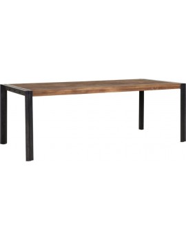 Esstisch Altholz, Esstisch Industriedesign, Teakholz, Breite 225 cm