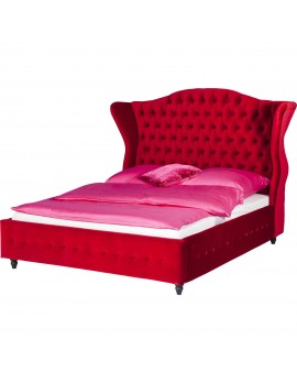 Bett rot gepolstert Barock, Bett Barock rot, Maße 200 x 180 cm 