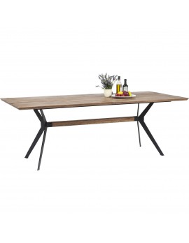 Esstisch Eiche Tischplatte Metall-Tischbeine,  Tisch Eiche massiv , Maße 220x100 cm