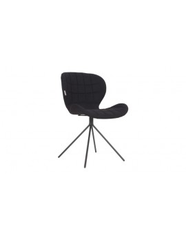 Design Stuhl schwarz modern aus Holz Metall