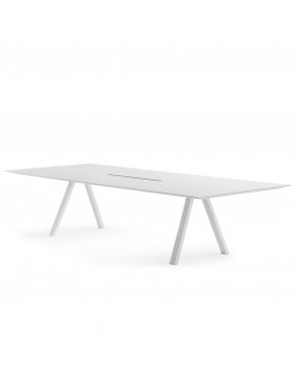 Konferenztisch weiß , Tisch weiß, Esstisch weiß,  Länge 300 cm