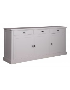 Anrichte Kiefer mit Metall, Schrank mit Metall , Kommode mit Metall, Wohnzimmerschrank Metall Landhausstil, Breite 200cm