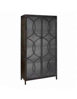 Vitrine Metall, Vitrine Schwarz, 96 cm