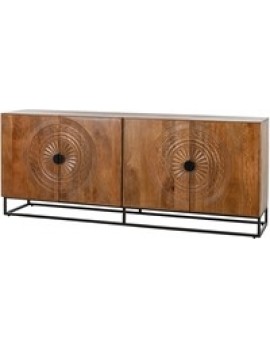 Anrichte Mango-Massivholz  , Sideboard Naturholz, Breite 200 cm