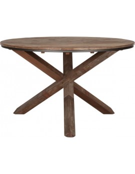 Esstisch Altholz, Esstisch Industriedesign, Esstisch rund, recyceltes Teakholz, Ø 130 cm