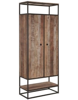 Schrank Altholz, Industriedesign, recyceltes Teakholz, Breite 80 cm