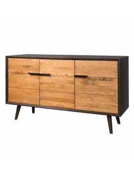 Anrichte Eichenholz , Sideboard Naturholz/dunkel , Breite 152cm