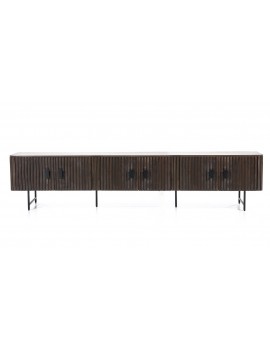Sideboard/ Lowboard, Breite 250cm, Mangoholz, braun, 6 Türen