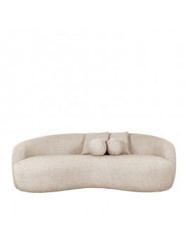 Sofa 3-Sitzer beige Sofa beige,  Länge 220 cm