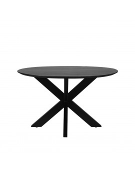 Runder Tisch schwarz, Tisch schwarz rund, runder Esstisch schwarz, Durchmesser 140 cm