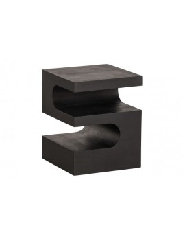 Beistelltisch schwarz, Beistelltisch Mangoholz, auffälliges und verspieltes Design H 50 cm x B 40 cm x T 40 cm