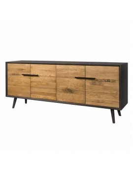 Anrichte Eichenholz , Sideboard Naturholz/dunkel , Breite 200cm