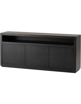 Anrichte Mango-Massivholz , Sideboard Schwarz, Breite 180 cm