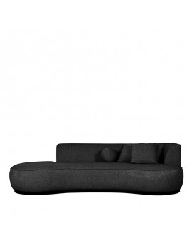 Sofa Bank 3-Sitzer schwarz Sofa schwarz,  Länge 270 cm