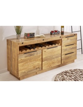 Sideboard aus Pinienholz, Sideboard naturell Holz, Breite 175 cm