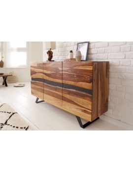Sideboard Sheeshamholz, Sideboard naturell Holz, versiegelt/lackiert, Breite 150 cm