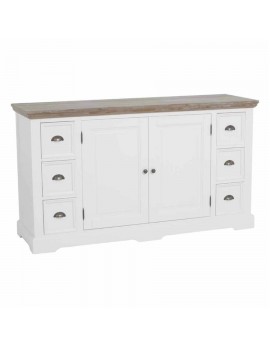 Anrichte Kiefernholz , Sideboard Naturholz/Weiß, Breite 160cm
