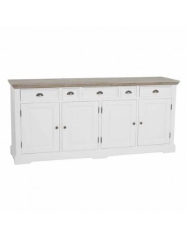 Anrichte Kiefernholz , Sideboard Naturholz/Weiß, Breite 200cm