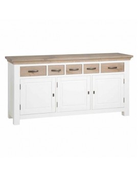 Anrichte Eichenholz Landhausstil, Sideboard Naturholz/Weiß, Breite 180cm