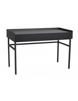 Konsole schwarz, Schreibtisch schwarz, Konsole mit Schublade Holz Metallgestell,  Breite 120 cm
