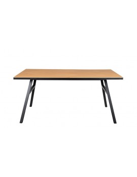 eckiger Tisch, Esstisch schwarz/Holz