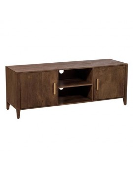 TV Schrank, Fernsehregal  Mangoholz, dunkelbraun, Breite 150x55x45  cm