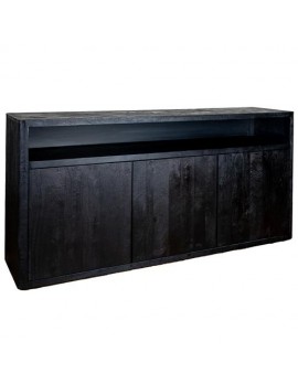 Anrichte Mangoholz, Sideboard Schwarz, Breite 180 cm