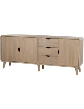 Anrichte Massives Akazienholz  , Sideboard Naturholz/ Lackiert, Breite 180 cm