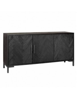 Anrichte Eichenholz, Sideboard Schwarz, Breite 180 cm