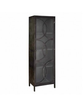 Vitrine Metall, Vitrine Schwarz, 55,5 cm