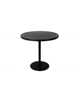 Tisch rund schwarz, Bistrotisch schwarz, Durchmesser 80 cm