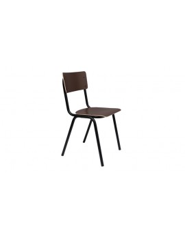Stuhl braun/schwarz, Metallbeine, HPL