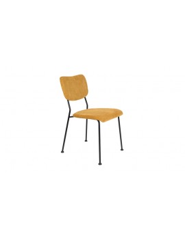 Stuhl ocker, Metallbeine, soft